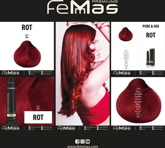 Femmas (Rood) - Haarverf - Puur & Mix - 100ml
