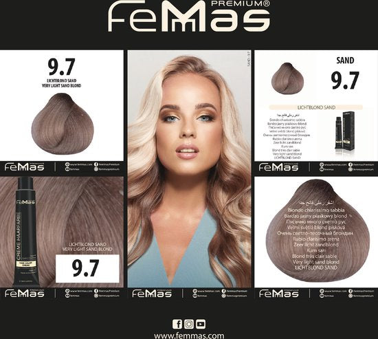 Femmas (9.7) -Haarverf - Lichtblond Zand - 100ml