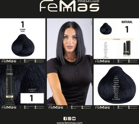 Femmas (1) - Haarverf - Zwart - 100ml