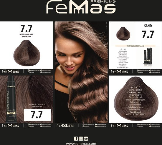 Femmas (7.7) - Haarverf - Medium Blond Zand - 100ml