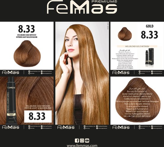 Femmas (8.33) - Haarverf - Lichtblond Goud - 100ml