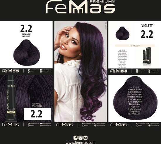 Femmas (2.2) - Haarverf - Donkerpaarse - 100ml