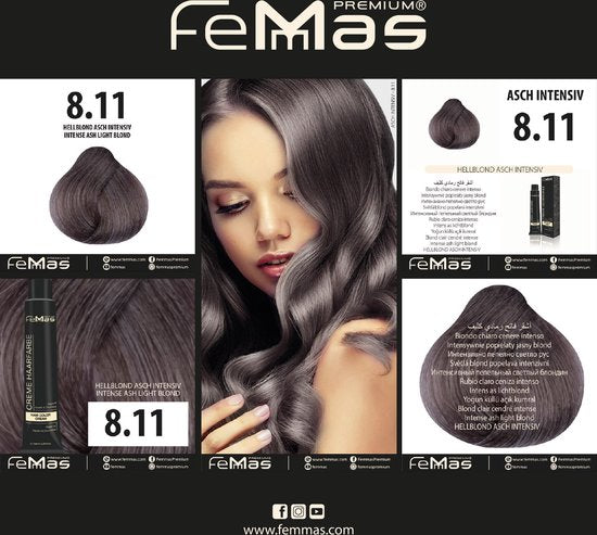 FemMas (8.11) - Haarverf - Lichtblond As Intensief - 100ml