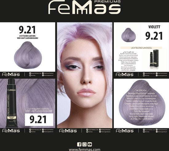 Femmas (9.21) - Haarverf - Lichtblond Lavendel - 100ml