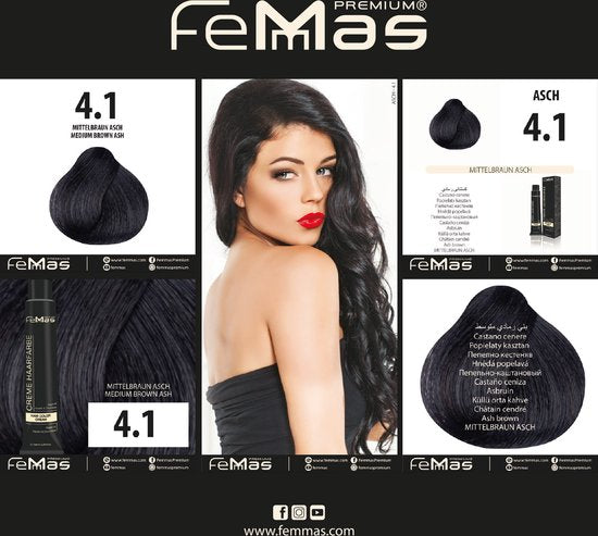 Femmas (4.1) - Haarverf - Medium asbruin - 100ml