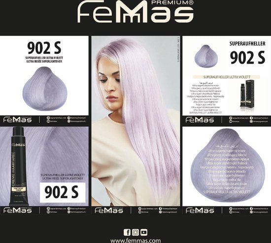 Femmas (902S) - Haarverf - Super Brightener Ultra Violet - 100ml
