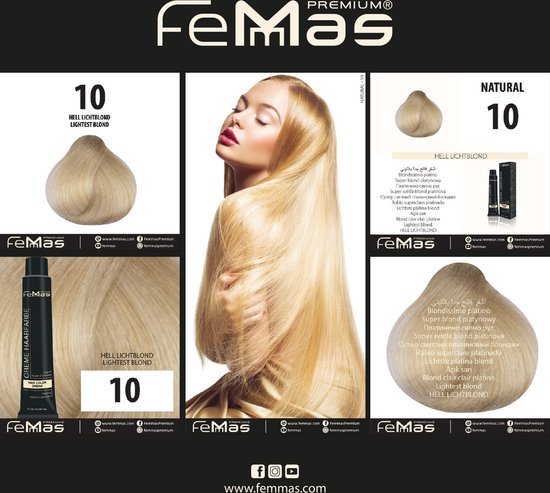 Femmas (10) - Haarverf - lichtste platinum blond 100ml