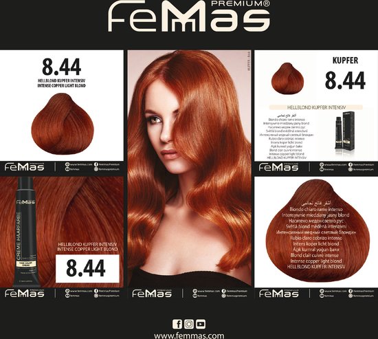 Femmas (8.44) - Haarverf - koper intensief - 100ml