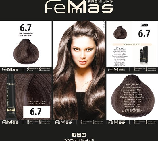 Femmas (6.7) - Haarverf - Donkerblond Zand 100ml