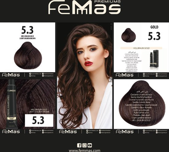 Femmas (5.3) - Haarverf - Licht Goudbruin - 100ml