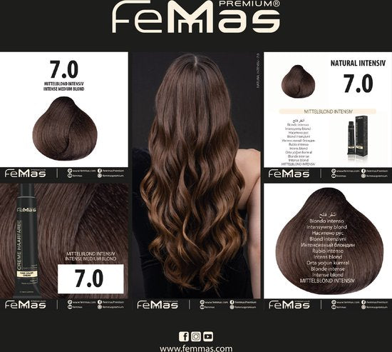 Femmas (7.0) - Haarverf - Middenblond Intensief 100ml