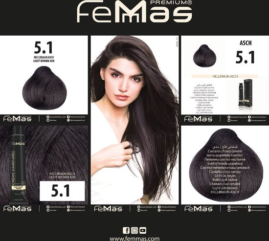 Femmas (5.1) - Haarverf - Licht asbruin - 100ml