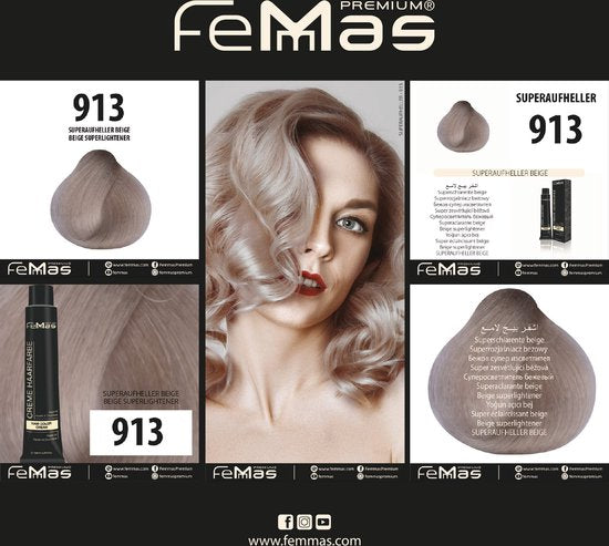 Femmas (913) - Haarverf - super lightener beige - 100ml