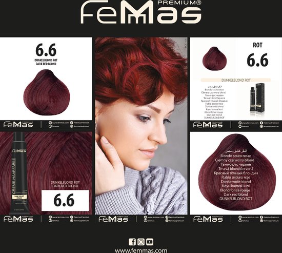 Femmas (6.6) - Haarverf - Donkerblond rood - 100ml