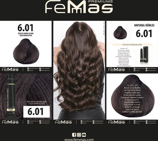 Femmas (6.01) - Haarverf - Koel Donkerblond - 100ml