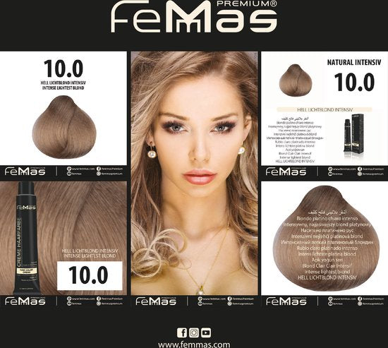 Femmas (10.0) - Haarverf - Licht Blond Intens - 100ml