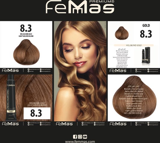 FemMas (8.3) - Haarverf - Lichtblond Goud - 100ml