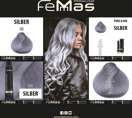 Femmas (Zilver) - Haarverf - Pure & Mix - 100ml