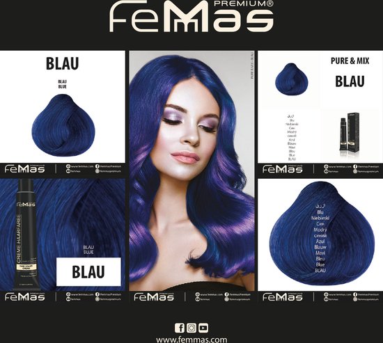Femmas (Blauw) - Haarverf - Puur & Mix - 100ml