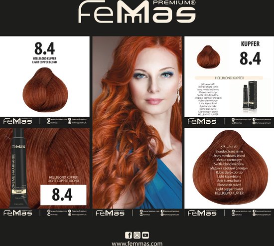 Femmas (8.4) - Haarverf - Licht koperblonde haarkleuring 100ml