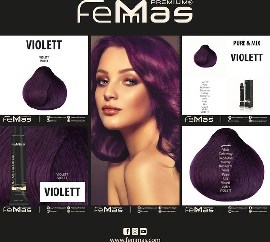 Femmas (Violet) -Haarverf - Puur & Mix - 100ml