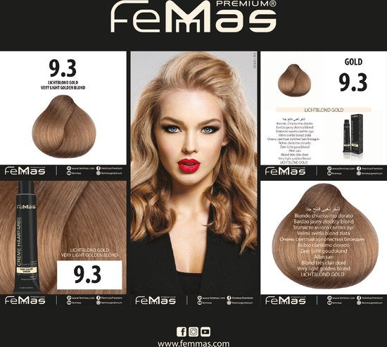 Femmas (9.3) - Haarverf - Lightlond Gold - 100ml