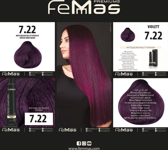 Femmas (7.22) - Haarverf - Middenblond Violet Intensief - 100ml
