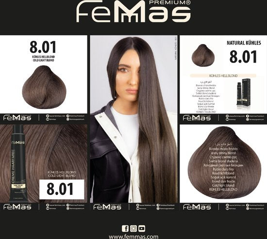 Femmas (8.01) - Haarverf - Koel Lichtblond - 100ml