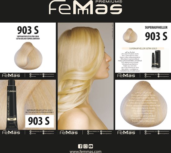 Femmas (903S) - Haarverf - Super Brightener Ultra Goud - 100ml