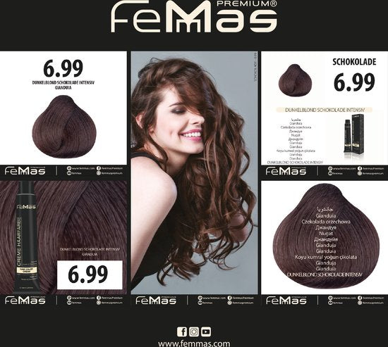 Femmas (6.99) - Haarverf - Intens donkere chocoladeblonde - 100ml