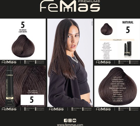 Femmas (5) - Haarverf - Lichtbruin 100ml