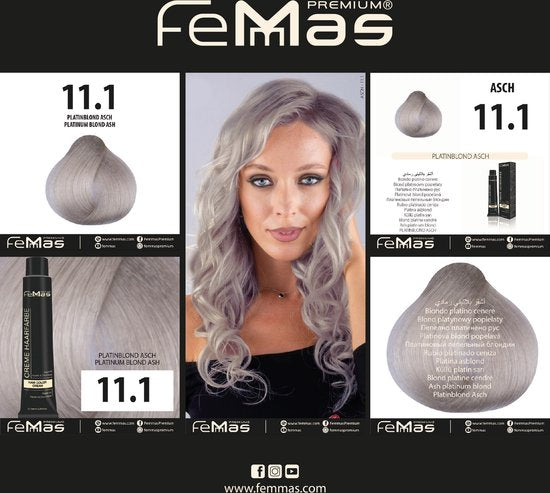 Femmas (11.1) - Haarverf - as platinablond - 100ml