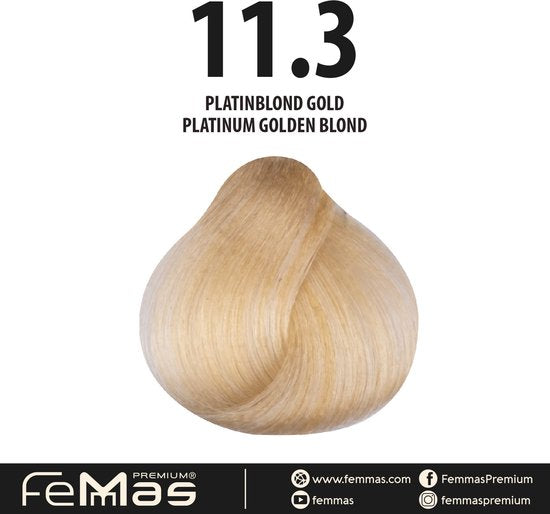 Femmas (11.3) - Haarverf - Licht Platina Blond Goud - 100ml