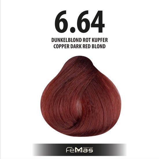 Femmas (6.64) - Haarverf - Koperrood Donkerblond - 100ml