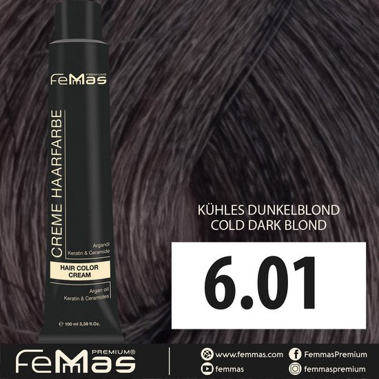 Femmas (6.01) - Haarverf - Koel Donkerblond - 100ml