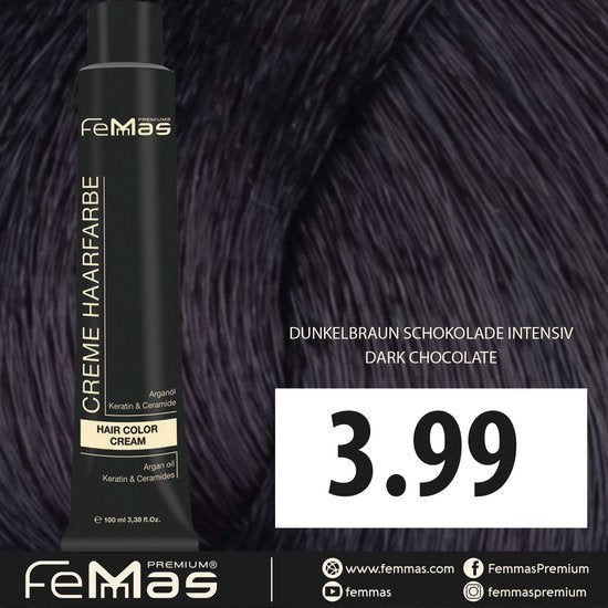 Femmas (3.99) - Haarverf - Intens donkere chocoladebruin - 100ml
