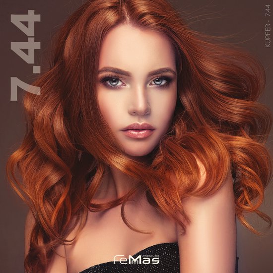 Femmas (7.44) - Haarverf - Medium Blond Koper Intens - 100ml