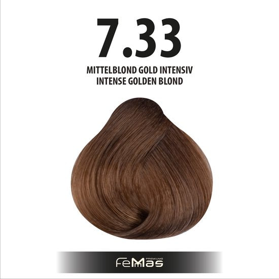 Femmas (7.33) - Haarverf - Medium Blond Goud Intens - 100ml