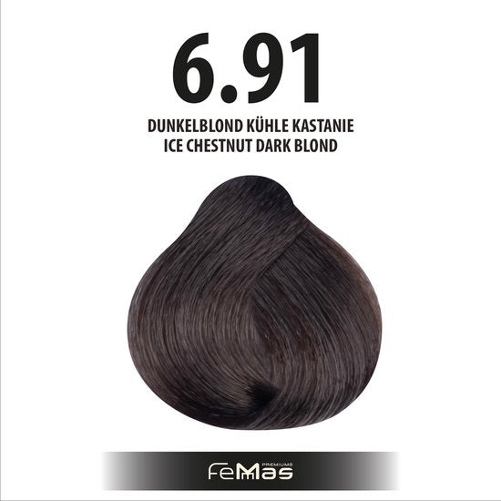 FemMas (6.91) - Haarverf - Donkerblond Koel Kastanje - 100ml