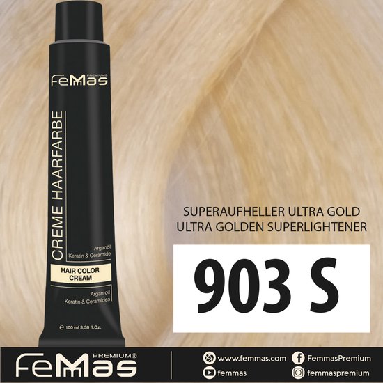 Femmas (903S) - Haarverf - Super Brightener Ultra Goud - 100ml