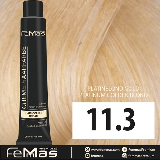 Femmas (11.3) - Haarverf - Licht Platina Blond Goud - 100ml