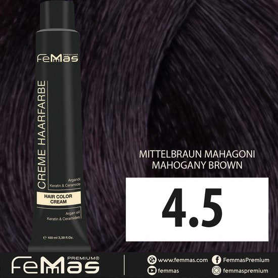 Femmas (4.5) - Haarverf -Medium mahoniebruin - 100ml