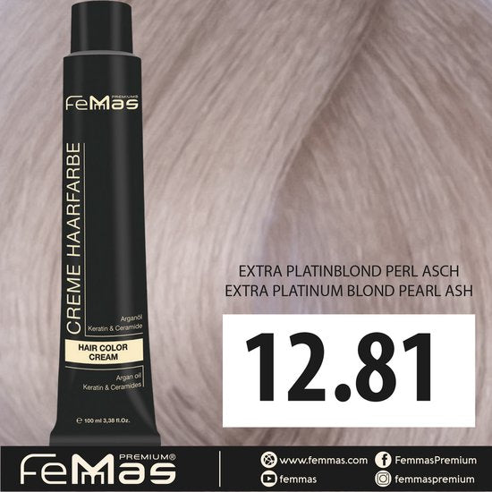 Femmas (12.81) -Haarverf - Extra Platinablond Parelmoer As - 100ml