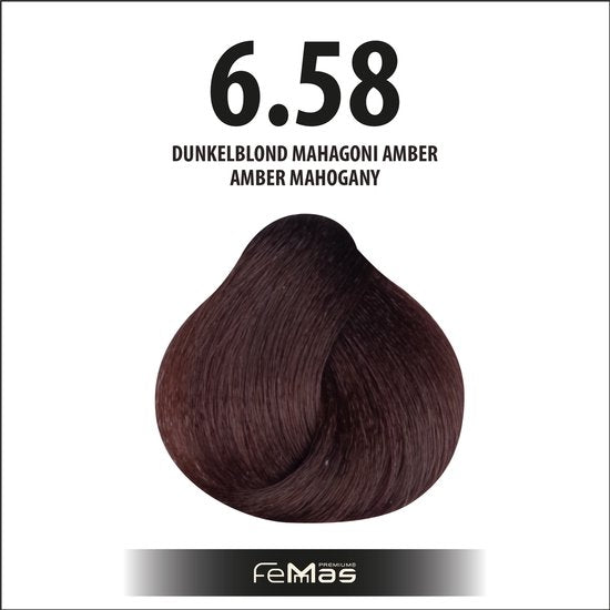 Femmas (6.58) - Haarverf - Donker mahonie amberblond - 100ml