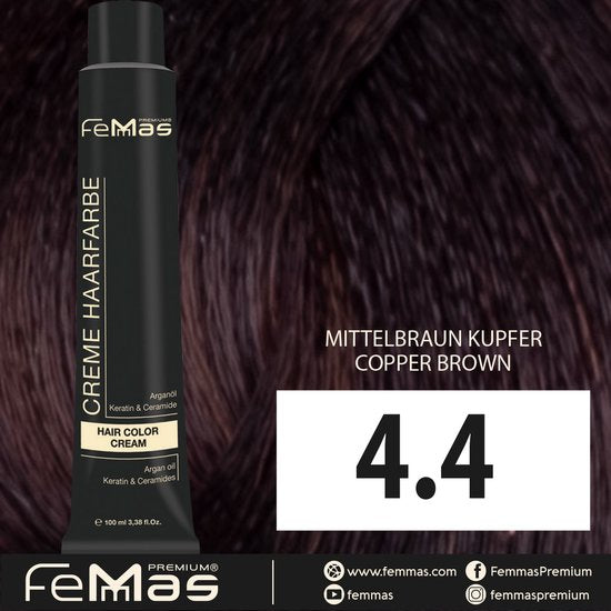 Femmas (4.4) - Haarverf - Medium koperbruin - 100ml