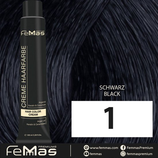 Femmas (1) - Haarverf - Zwart - 100ml