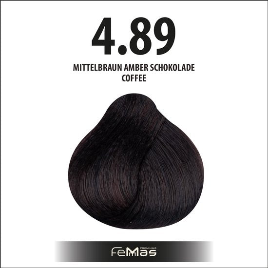 Femmas (4.89) - Haarverf - Chocolade Amber Middenbruin - 100ml