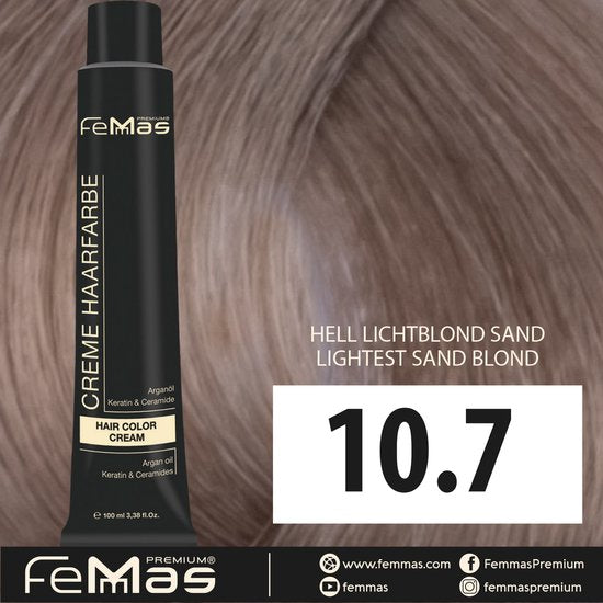 Femmas (10.7) - Haarverf - Licht Blond Zand - 100ml