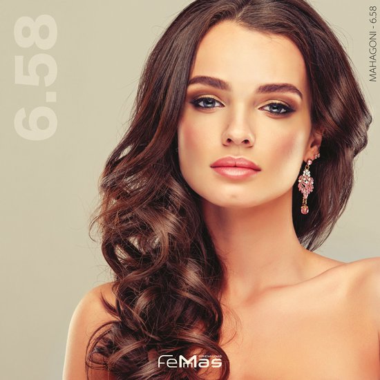 Femmas (6.58) - Haarverf - Donker mahonie amberblond - 100ml
