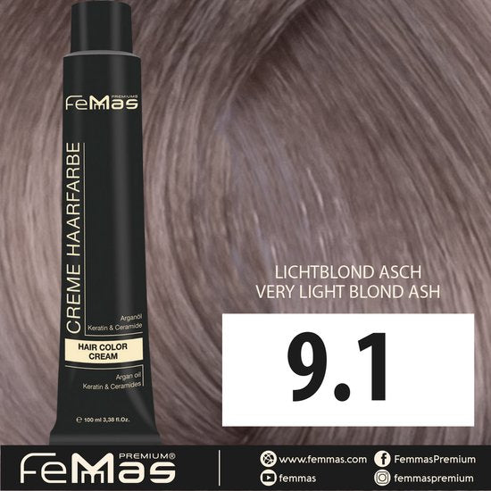 Femmas (9.1) - Haarverf - Lichtblond As - 100ml